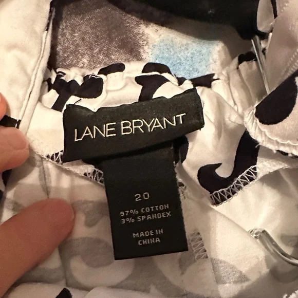 Lane Bryant Elegant Black and White Backless Dress with Red Accent - Picture 2 of 6